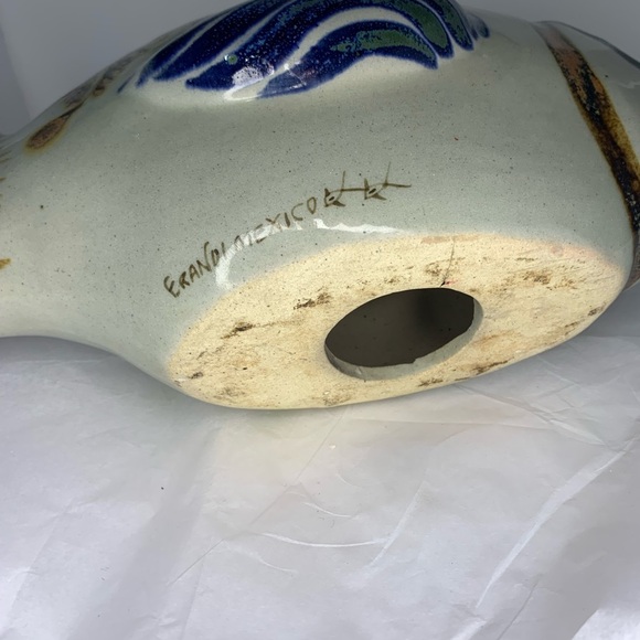 Ceramic Fish Artist Eranol Mexico. Vintage Perfect condition no chips. - Picture 5 of 15